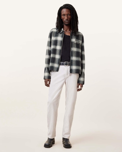 Ellis Checked Embroidered Zip Up Jacket