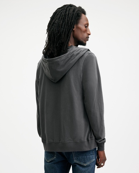 Brace Zip Up Brushed Cotton Hoodie
