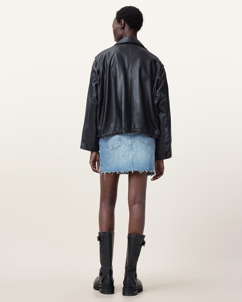 Aki Crossover Denim Skirt