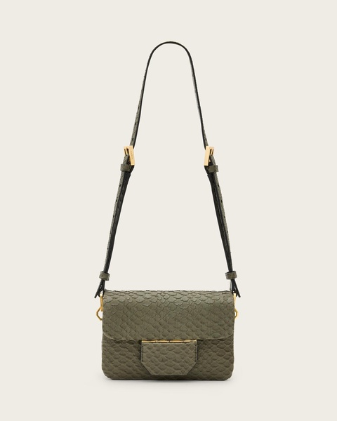 Jupiter Snake Effect Leather Crossbody Bag
