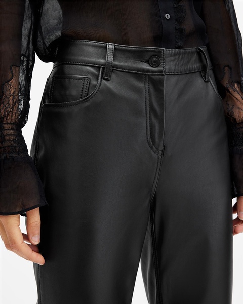 Saige Straight Fit Leather Pants