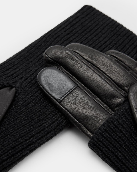 Zoya Knitted Cuff Leather Gloves