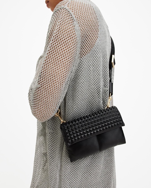 Ezra Leather Studded Crossbody Bag