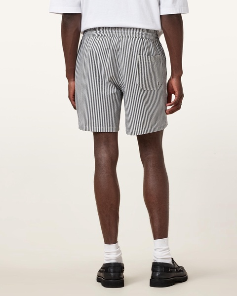 Warden Striped Seersucker Swim Shorts