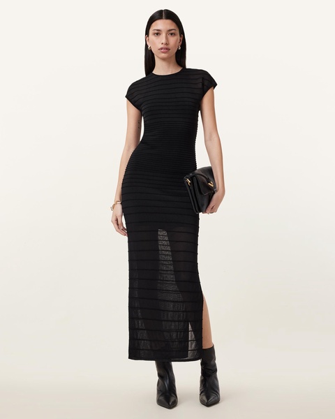 Ivana Ribbed Bodycon Midi Dress