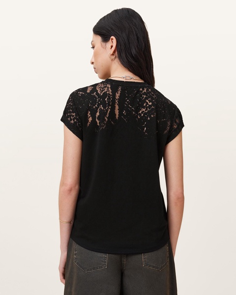 Anna Snake Print Devore T-Shirt