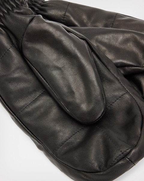 Andra Leather Puffer Mittens
