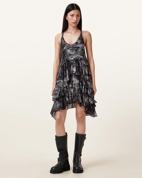 Cavarly Ruffled Mini Dress