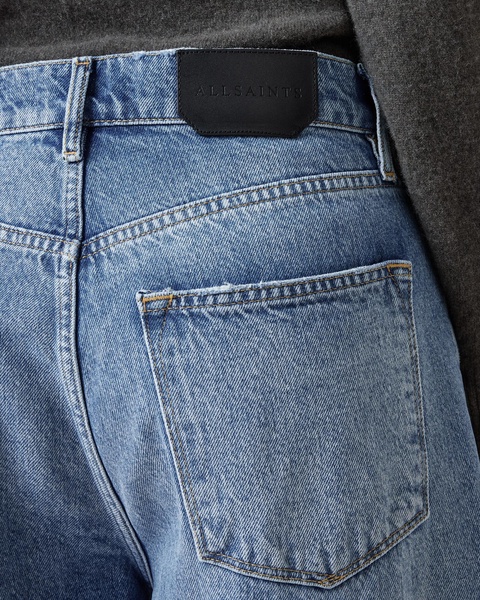 Aki Crossover Wide Leg Denim Jeans