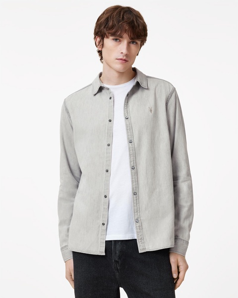 Gleason Press Stud Ramskull Denim Shirt