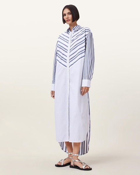 Shannon Striped Shirt Maxi Dress