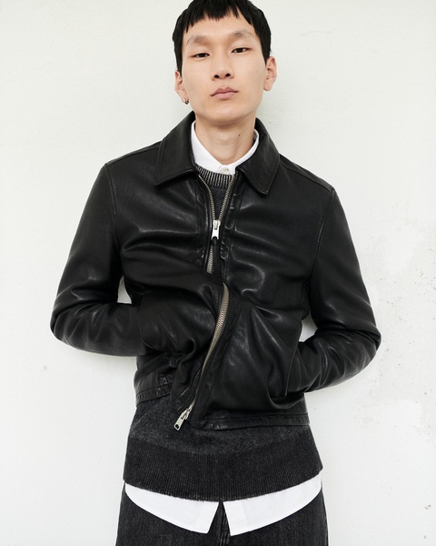Erol Zip Up Leather Jacket