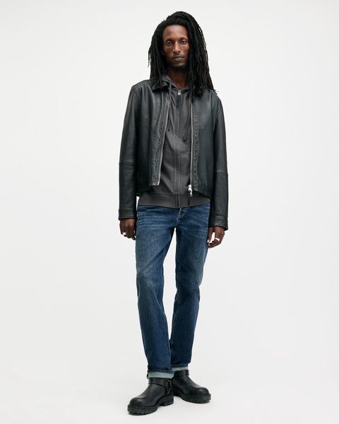 Brace Zip Up Brushed Cotton Hoodie