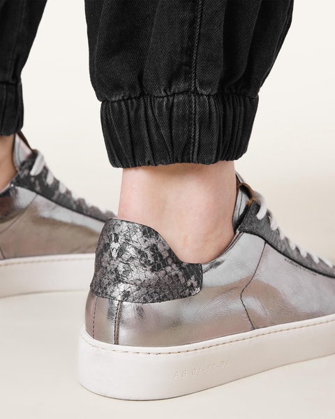 Shana Low Top Metallic Leather Trainers