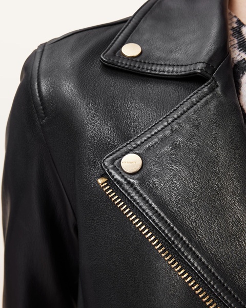 Dalby Slim Fit Leather Biker Jacket