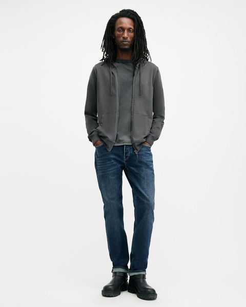 Brace Zip Up Brushed Cotton Hoodie