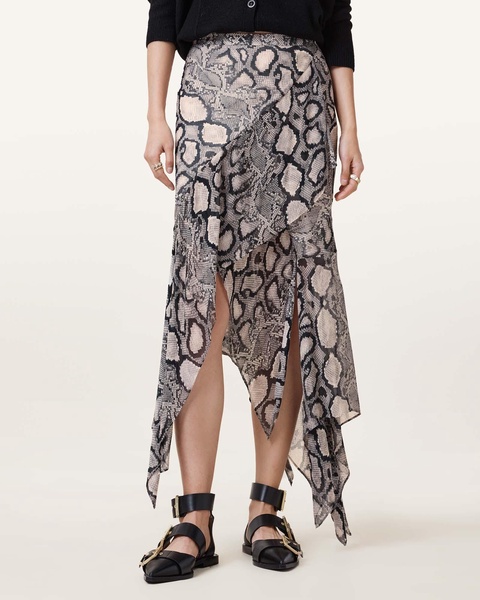 Cassie Crinkle Sheer Midi Skirt