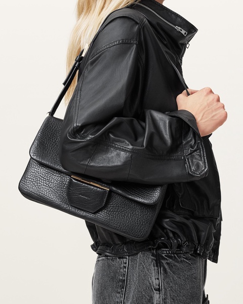 Ondine Grain Leather Shoulder Bag