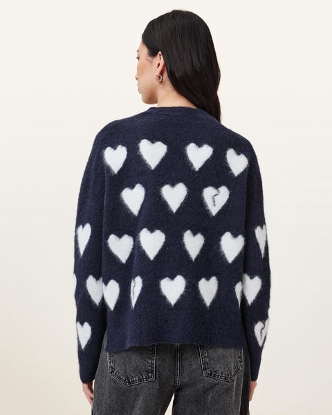 Amora Love Heart Jacquard Sweater