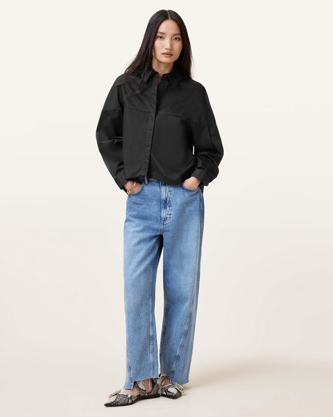 Toria Organic Cotton Dipped Hem Shirt