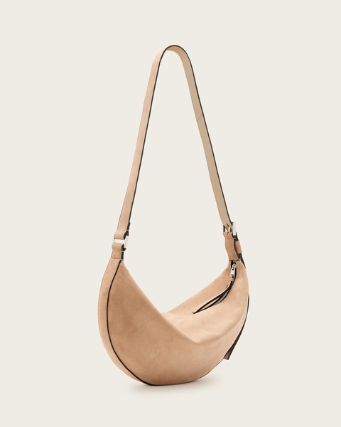Half Moon Suede Shoulder Bag