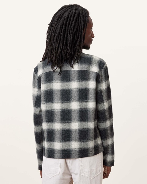 Ellis Checked Embroidered Zip Up Jacket