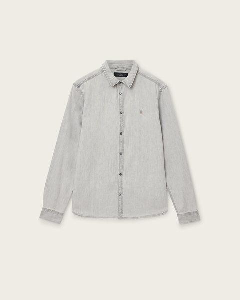 Gleason Press Stud Ramskull Denim Shirt