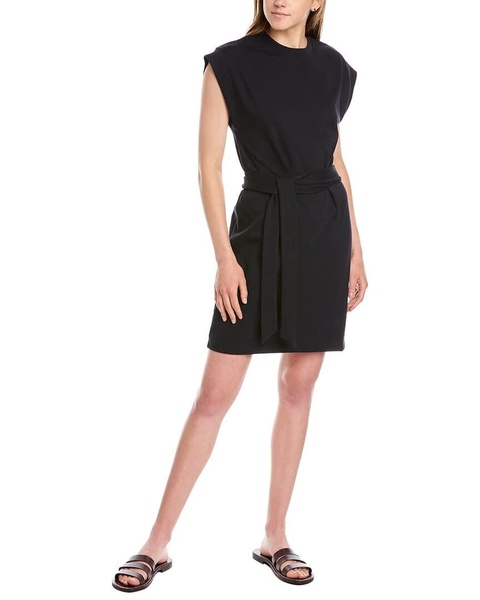 Vince Women's Short Sleeve Tie Waist Dress
