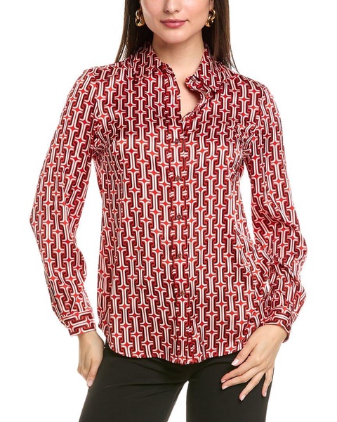 Anne Klein Women's Ls Button Down Blouse