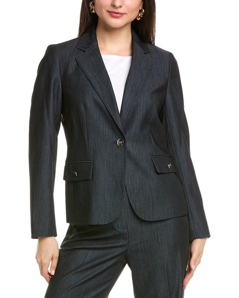 one-button notch collar jacket