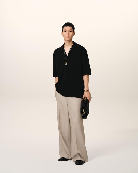 Black Short Sleeve Polo
