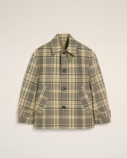 Beige Bounded Buttoned Jacket
