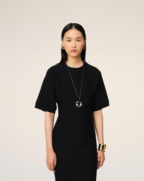 Black Godet Dress
