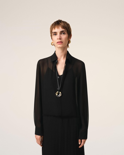 Black Pleated Midi Dress