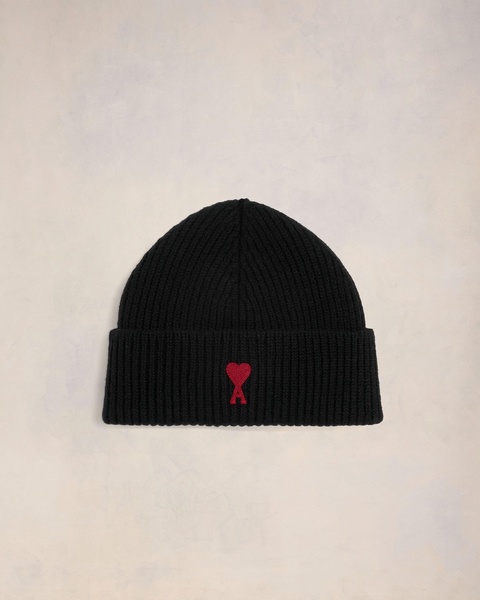 Black Wool Ami de Coeur Beanie