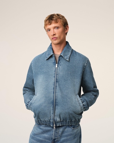 Blue Cotton Ami de Coeur Zipped Jacket