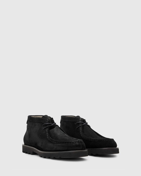 AllSaints Skiff suede lace-up boots in black