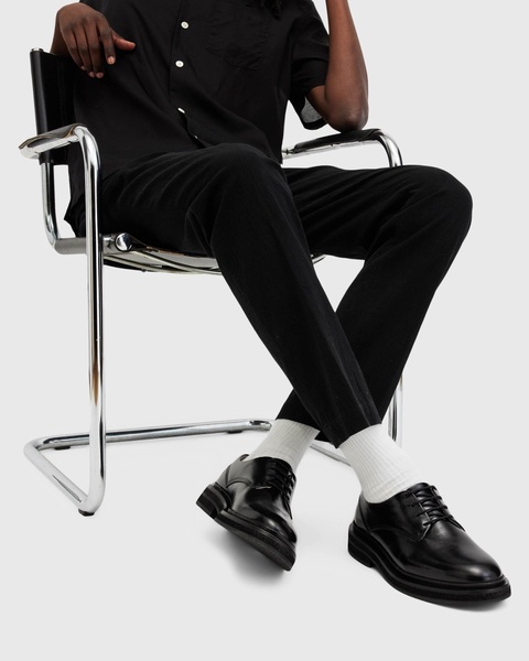AllSaints escher leather derbys in black