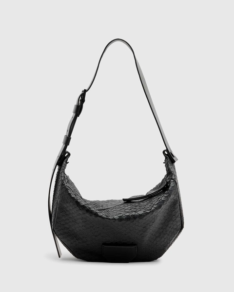 AllSaints real leather Madea snake shoulder bag