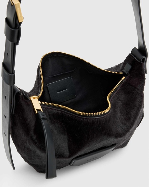 AllSaints Madea Luxe crossbody bag in black