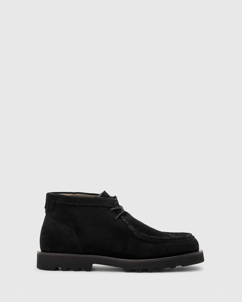 AllSaints Skiff suede lace-up boots in black