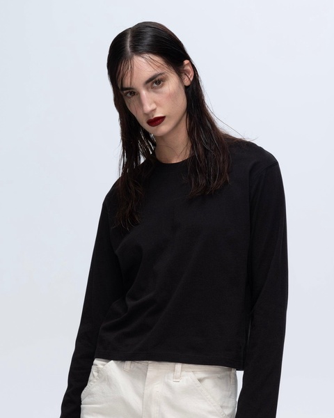 Classic Jersey Long Sleeve Boy Tee - Black