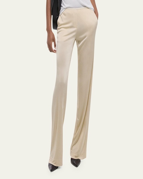 Straight-Leg Fluid Pull-On Pants