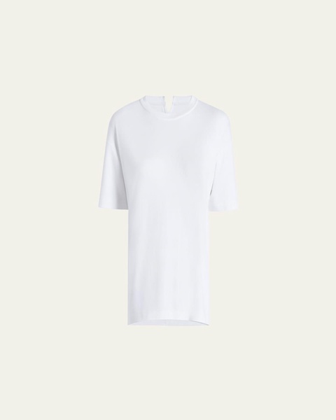 Luxe Seamed Cotton Short Sleeve T-Shirt