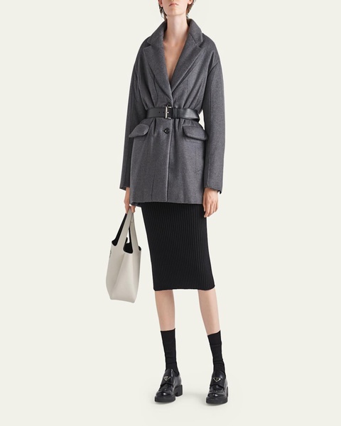 Lana Wool-Cashmere Belted Padded Jacket