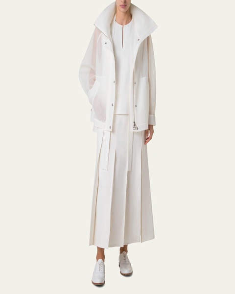 Palina Double Layer Techno Grid Parka