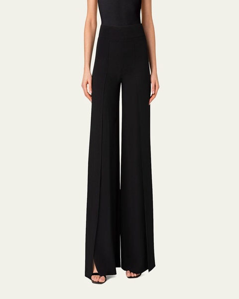 Felia Double Layer Wide-Leg Silk Pants