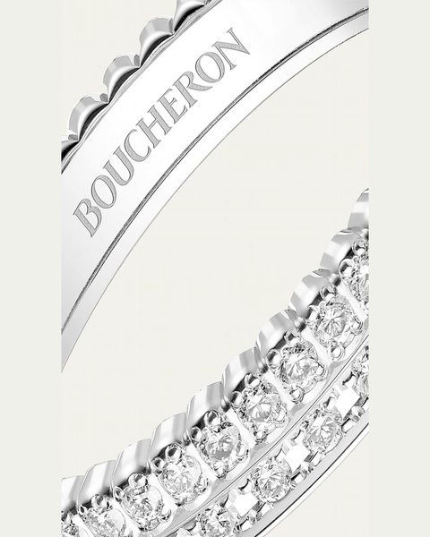 Quatre Radiant Edition White Gold Diamond Wedding Band Ring
