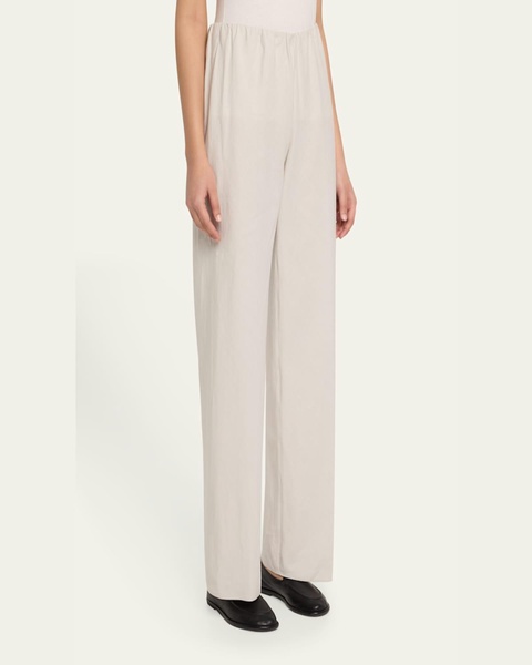 High-Waist Cotton Bias Pants
