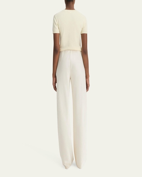 Fluid Bias-Cut Crushed Satin Pants